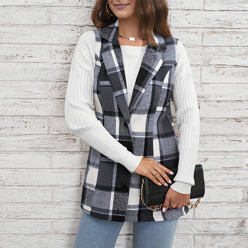 Elegant style all-in-one sleeveless cardigan
