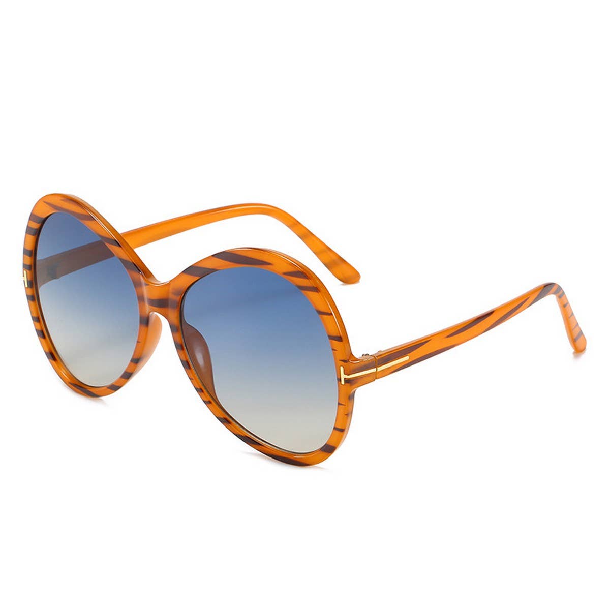 LARGE FRAME TOAD TRENDY T-SHAPE SUNGLASSES WOMEN