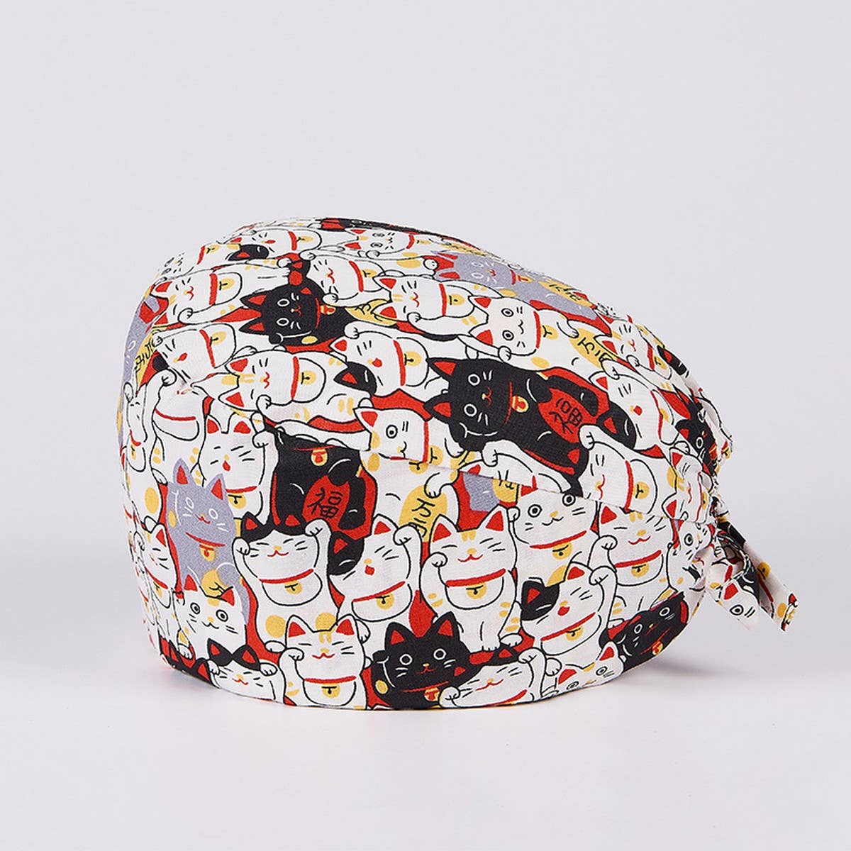 SURGICAL CAP SCRUB CAP COTTON TIE PRINT CAP_CWAH3322