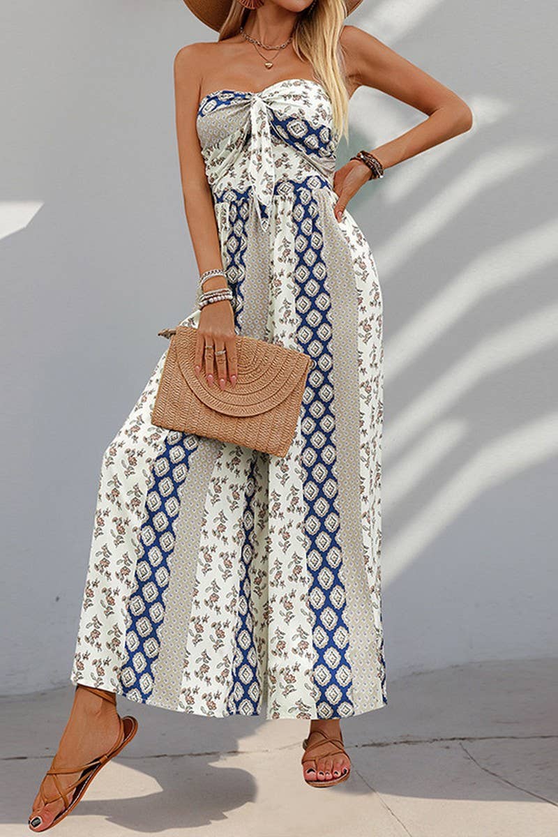 CWSJS1686_HIGH WAIST TIE WAIST BOHO WIDE LEG JUMPSUIT