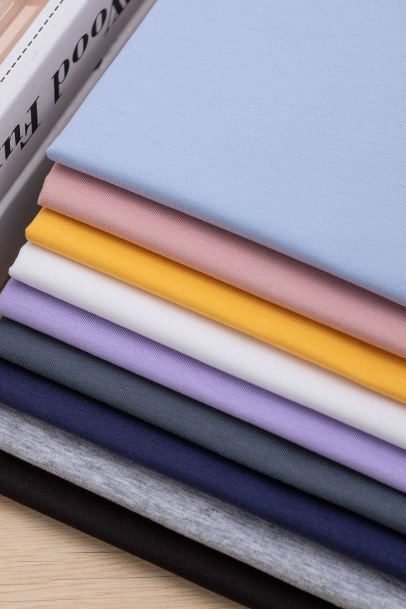 CWTTS1039_SOLID COLOR CASUAL ROUND NECK WOMEN T-SHIRT