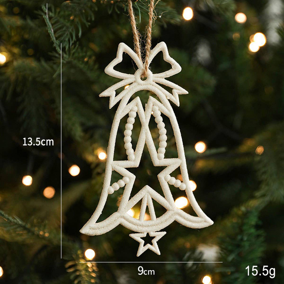 White Plastic Reindeer Star Holiday Decoration