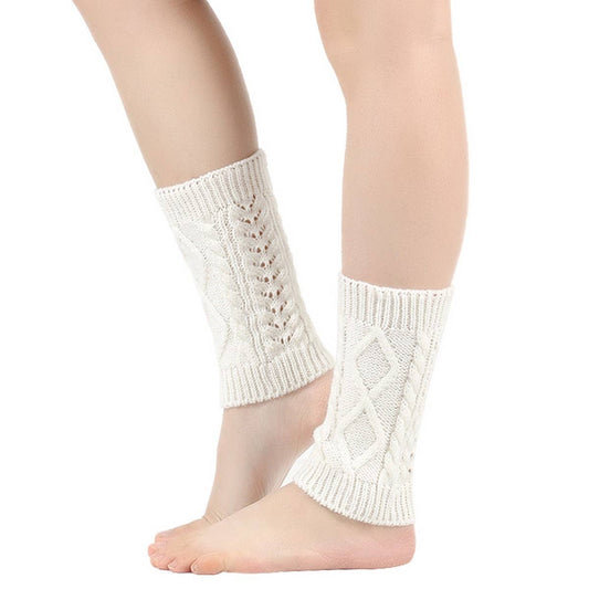 CWMS02678_CHUNKY KNIT DIAMOND BOOT CUFF LEG WARMERS