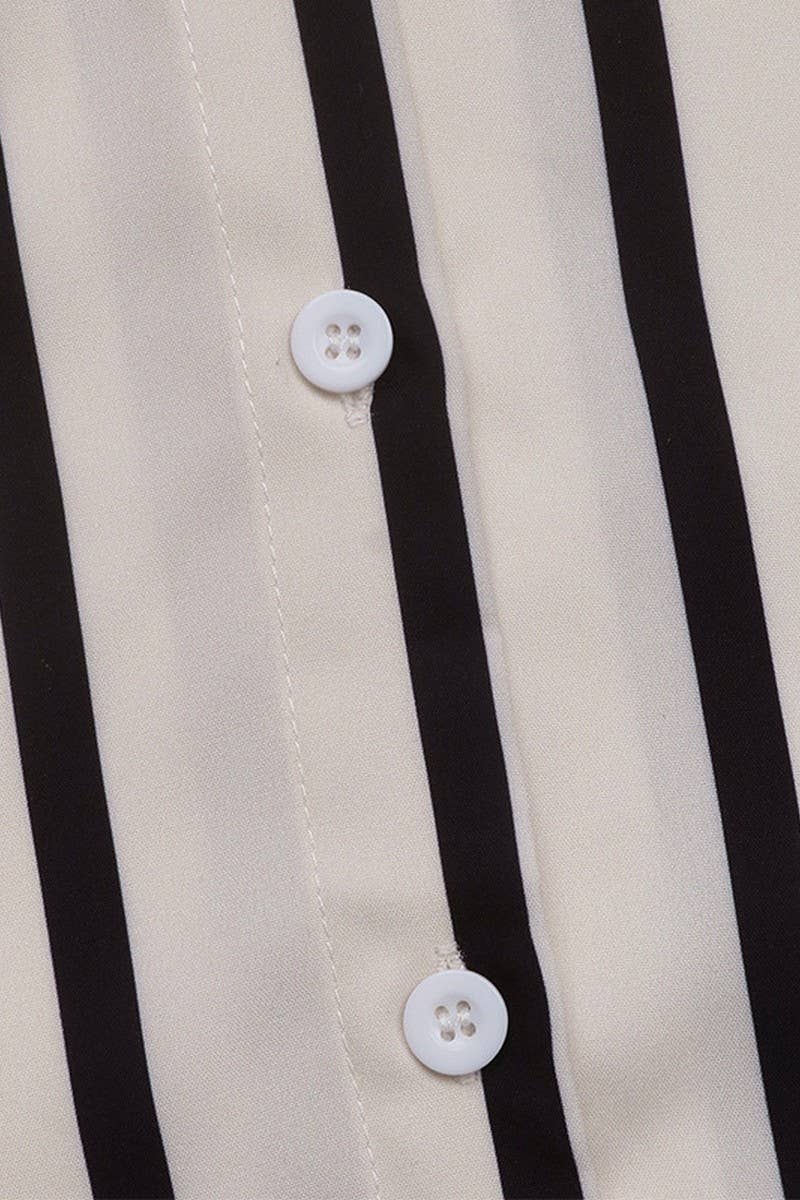 CWTSTL2791_AUTUMN AND WINTER STRIPED PRINT SHIRT