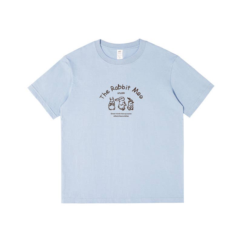 CWTTS0938_ALPHABET ANIMAL PRINT ROUND NECK CASUAL T SHIRT