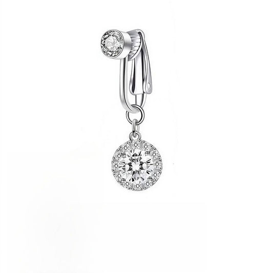 Fake Navel Clip ??No Piercing Belly Button Ring_CWMM9190