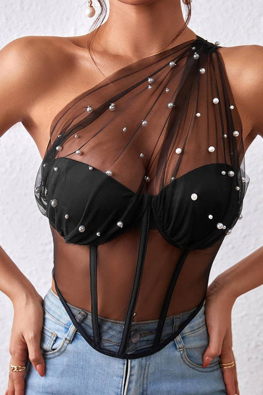 CWTTT0044_SEE-THROUGH MESH UNDERWIRE FISHBONE VEST