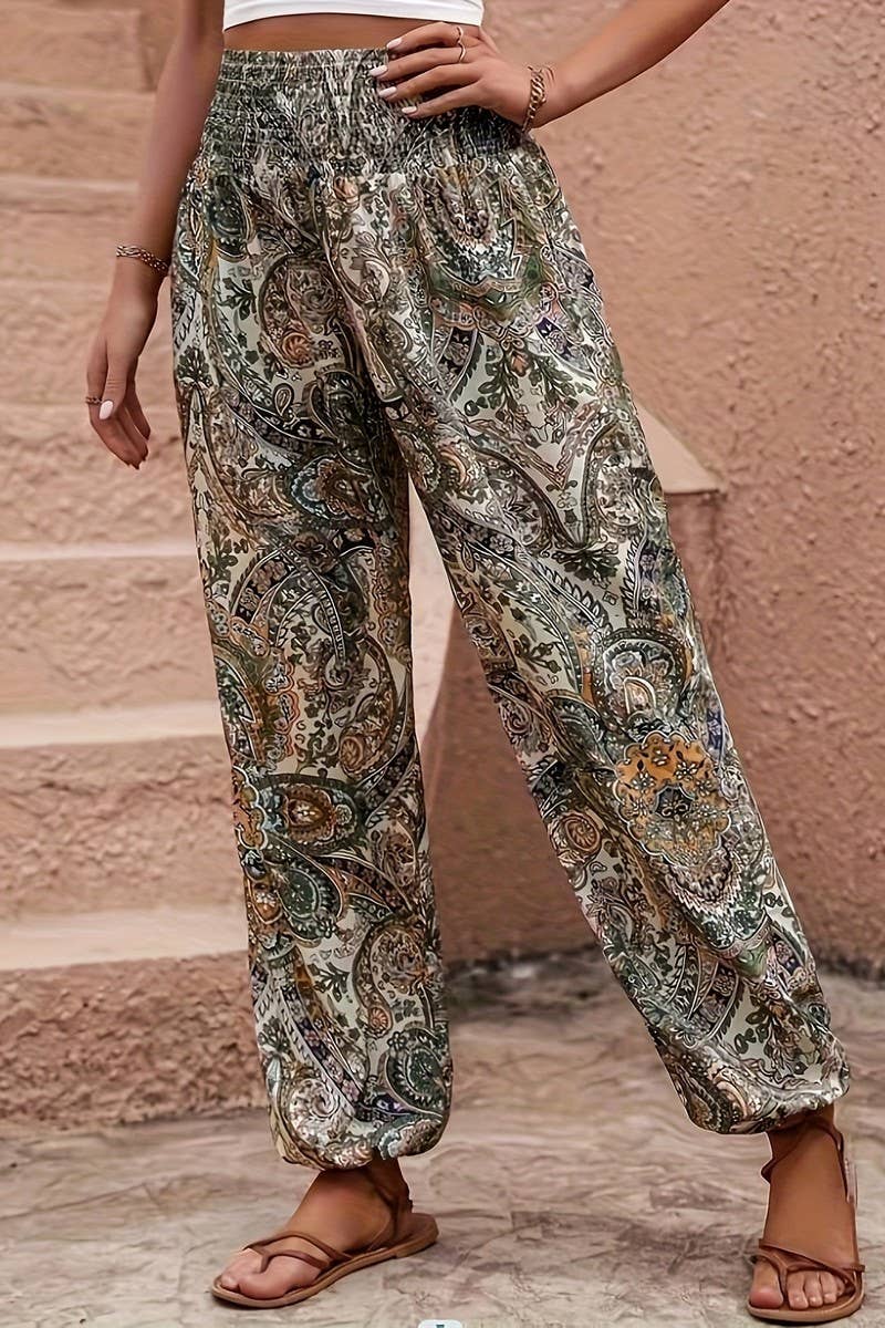 CWBLP1816_SUMMER COMFORTABLE CASUAL HIGH WAIST TROUSERS