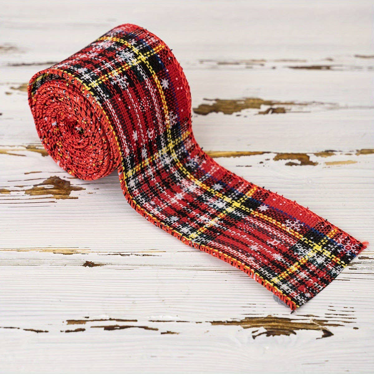CWMM10202_PLAID CHRISTMAS RIBBON SET 4 COLORS GIFT