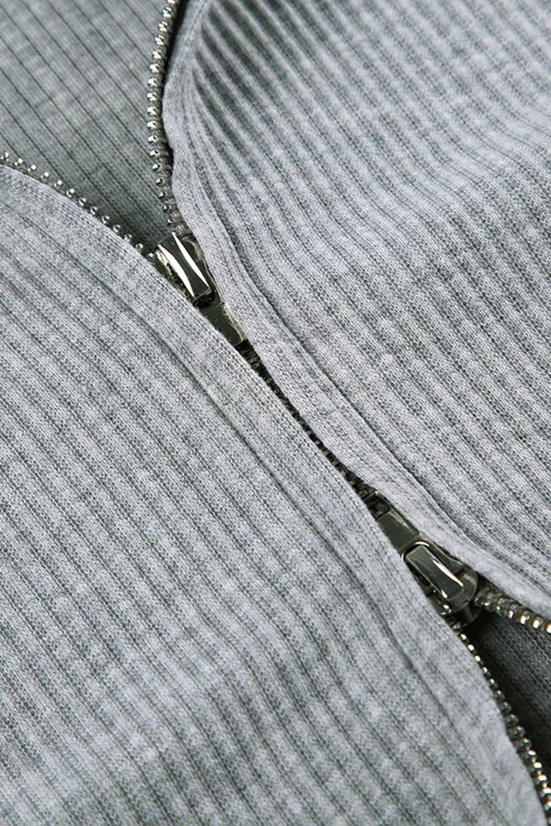 CWSTB00478_2025 FALL ZIP UP HOODIE CROP TOP 3 PIECE SET