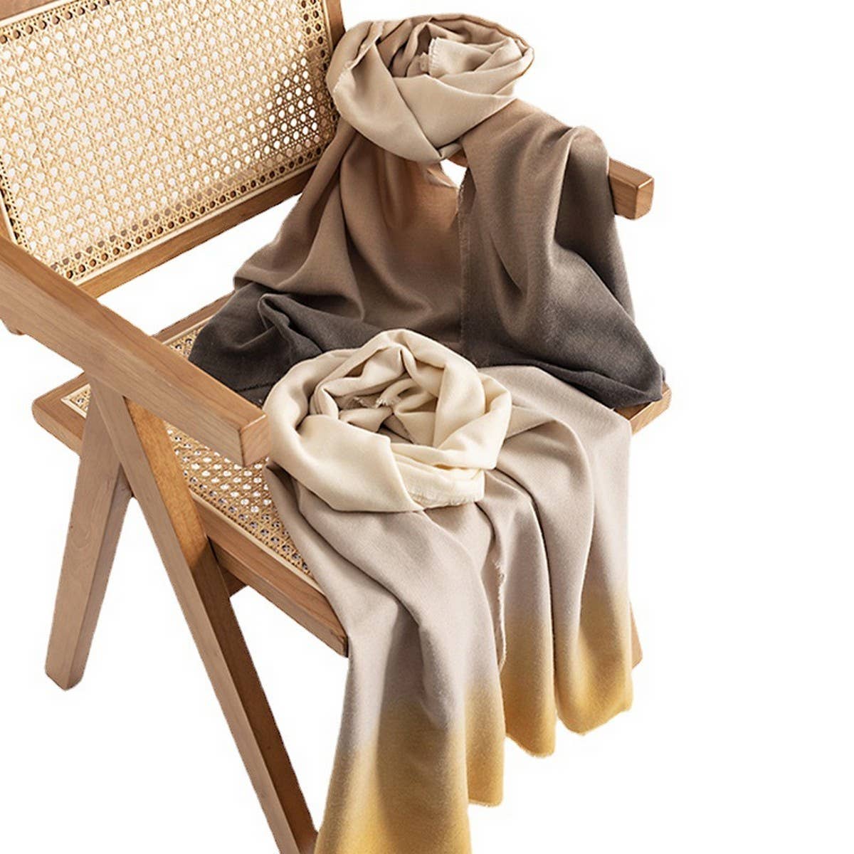 CWASC2730_WINTER GRADIENT SOLID COLOR SIMPLE COLD-PROOF SCAR