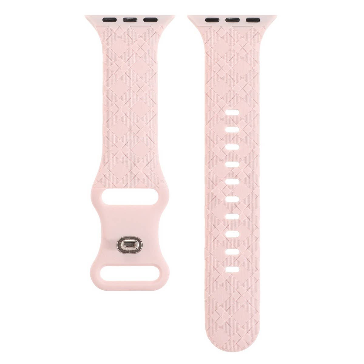 APPLE WATCH9-1 ENGRAVED CHECKERED SILICONE STRAP_CWWW0052