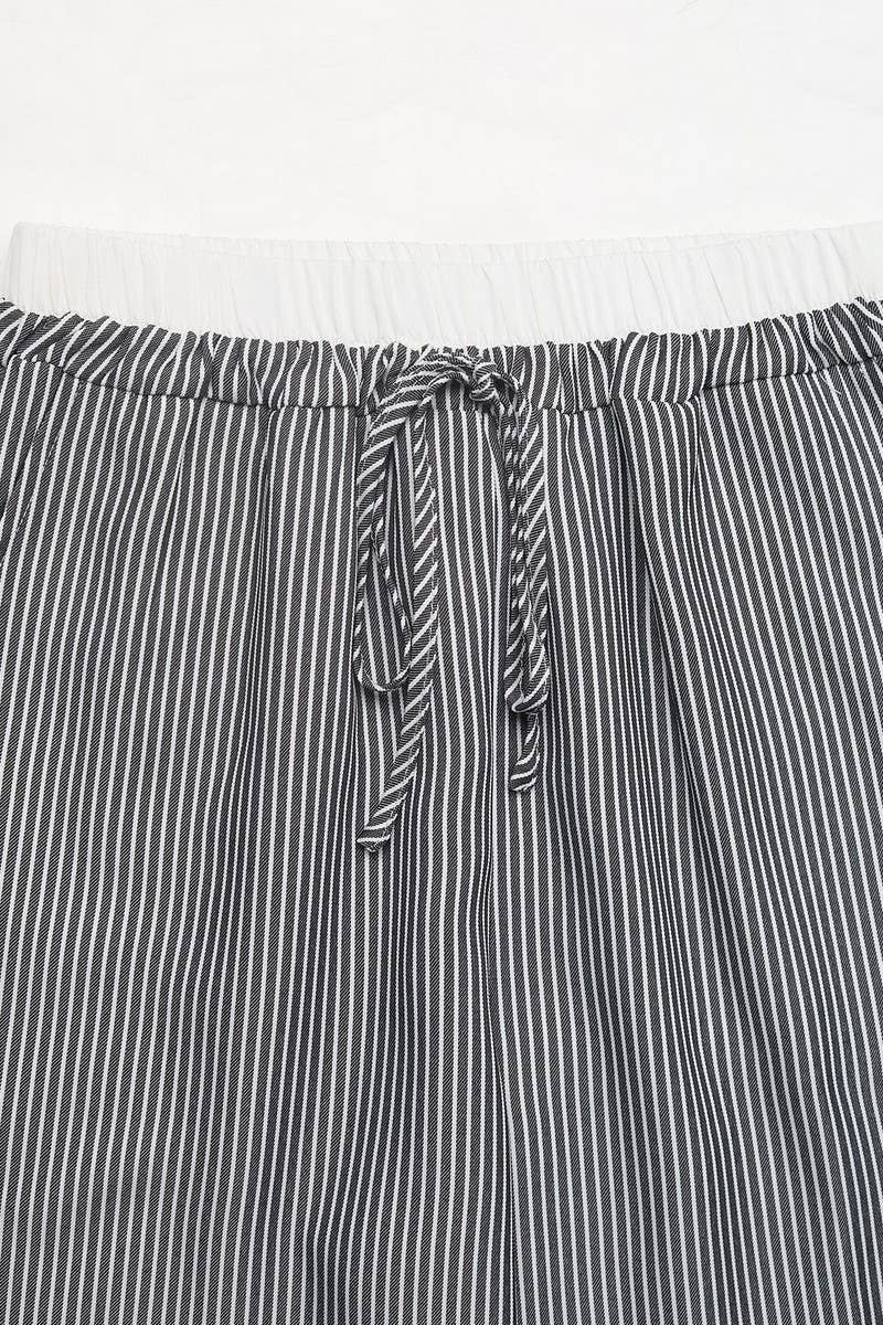 CWBLP2150_COLORBLOCK STRIPED CASUAL STRAIGHT PANTS
