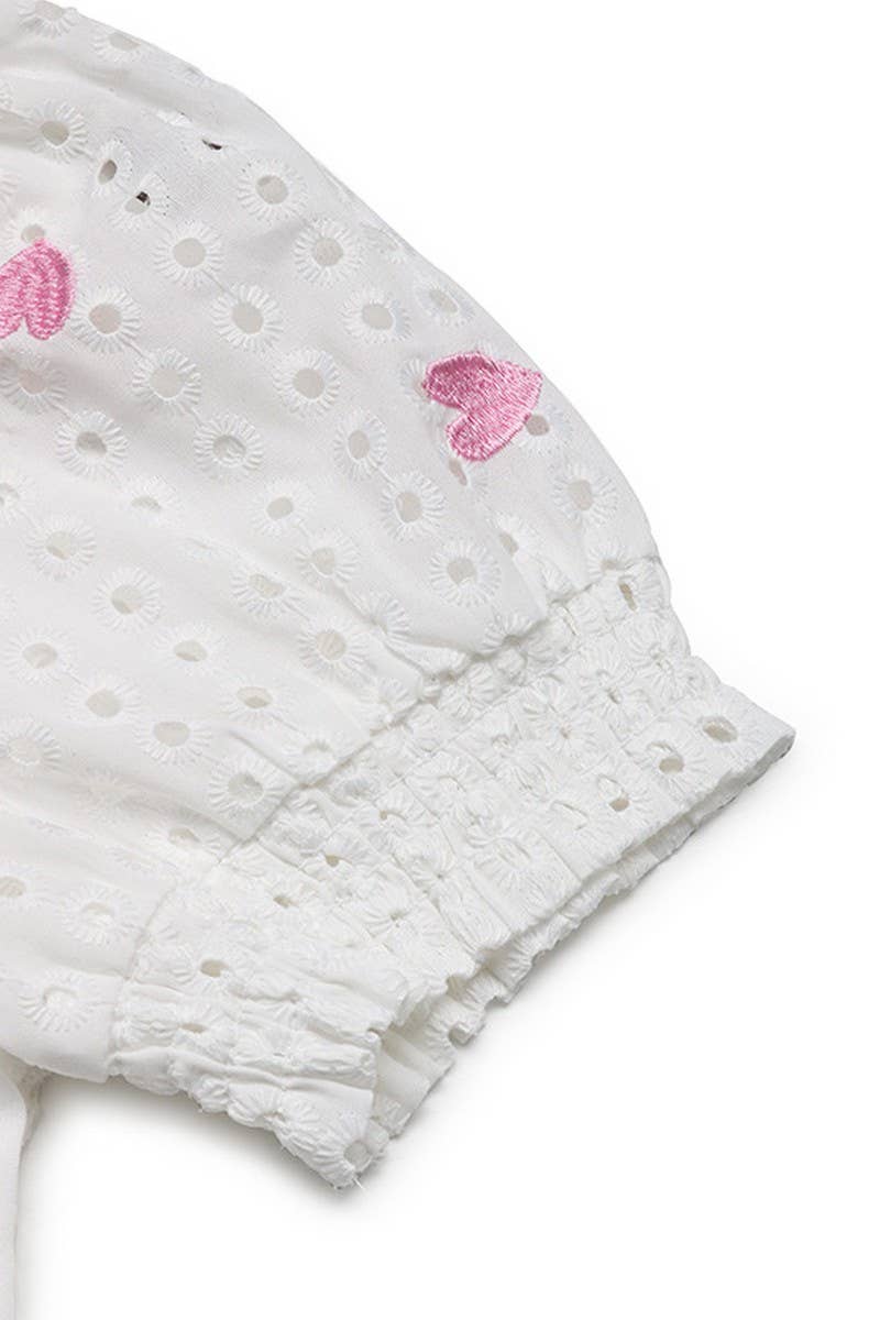 CWTBLS1995_CASUAL PUFF SLEEVE SWEETHEART SQUARE NECK SHIRT