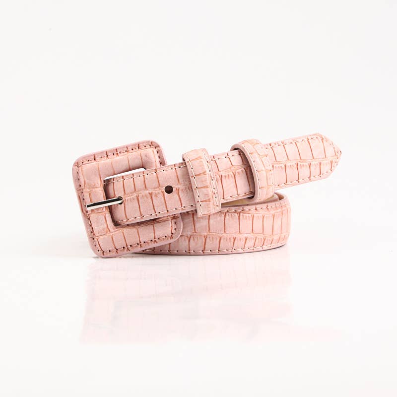 Fashionable stone-patterned bag buckle women belt