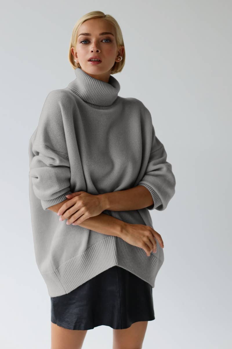 CWOSWL6630_THICK TURTLENECK SWEATER WITH LONG SLEEVES