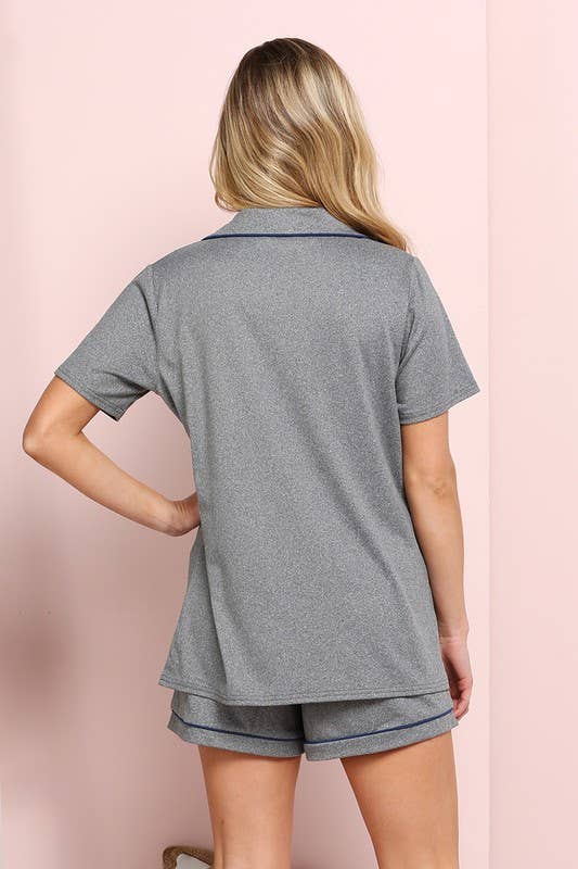CWSPJ002_SHORT SLEEVE NOTCH COLLAR PAJAMA SET
