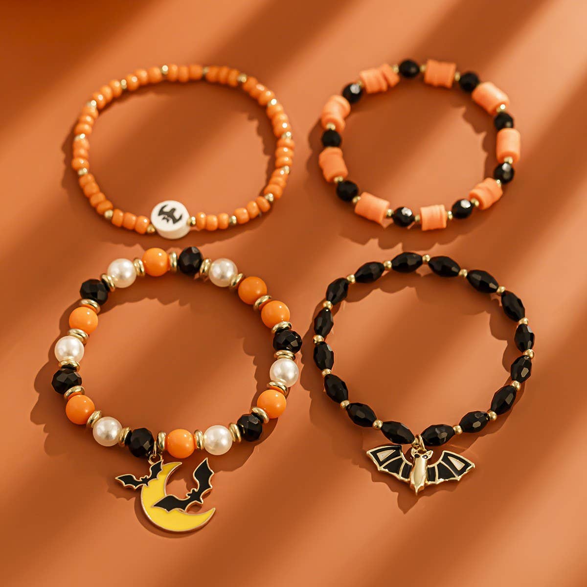 PERSONALIZED SIMPLE BAT CRYSTAL BRACELET SET_CWMM3106