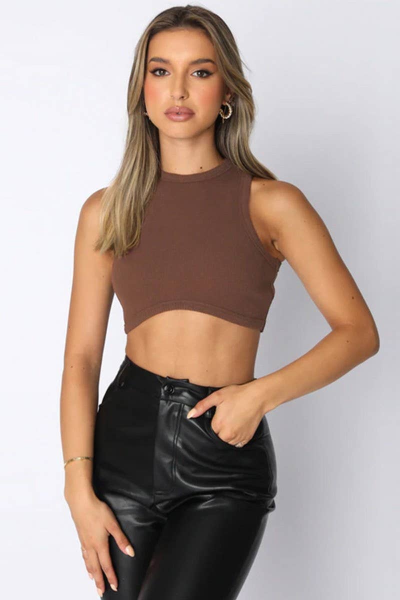 CWTTK0503_HIGH WAIST SLEEVELESS TANK TOP