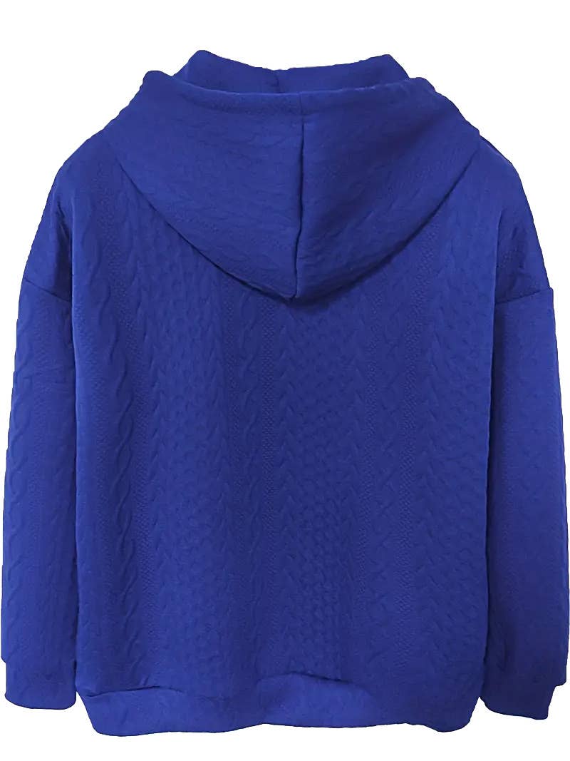 CASUAL ZIP-UP CARDIGAN WITH FLORAL HOODIE COAT