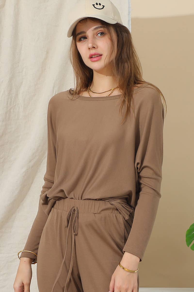 CWTTL1488_Round Neck Long Sleeved Top