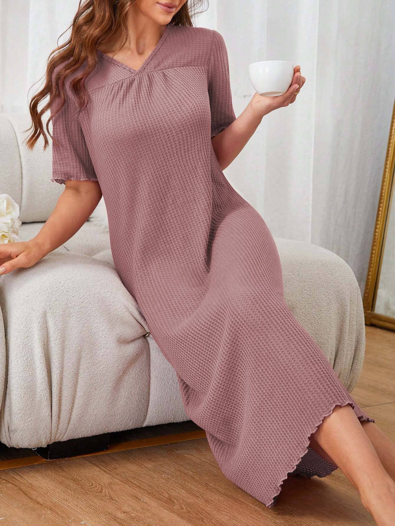 Comfortable simple high-grade long nightdress