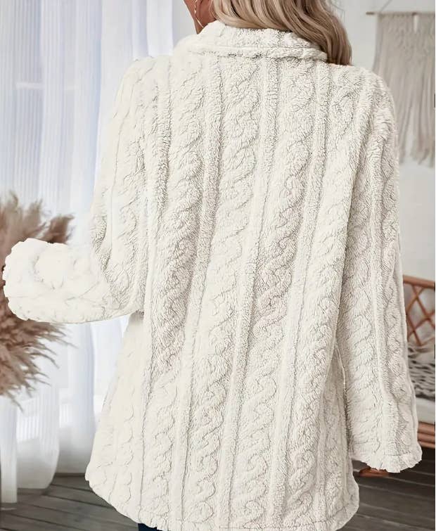 COMFORTABLE CASUAL WARM SUIT COLLAR FUR COAT