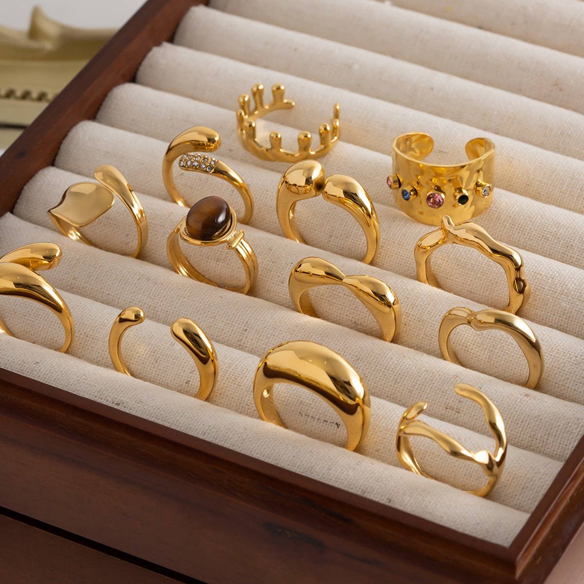 ADJUSTABLE OPEN RING GEOMETRIC DESIGN FOR WOMEN_CWAJE1224