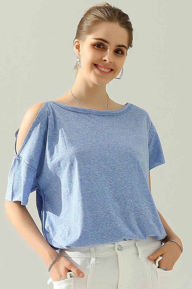 CWTTS702_Casual solid color crew neck top