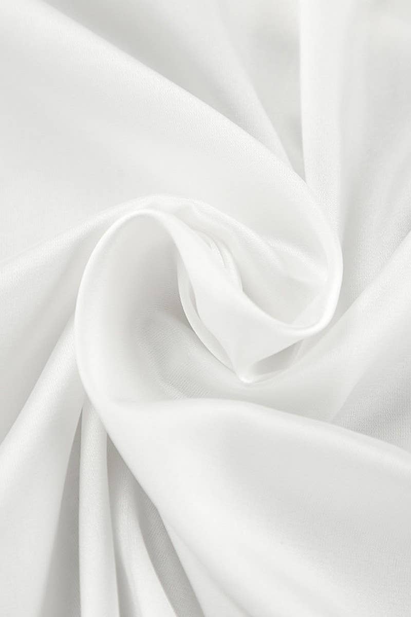 CWSPJ0401_SATIN LACE CARDIGAN TIE LONG SLEEVE NIGHTGOWN