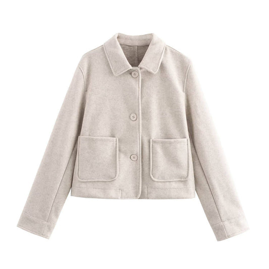 CASUAL WOOL LAPEL BLAZER WITH STYLISH EVERYTHING