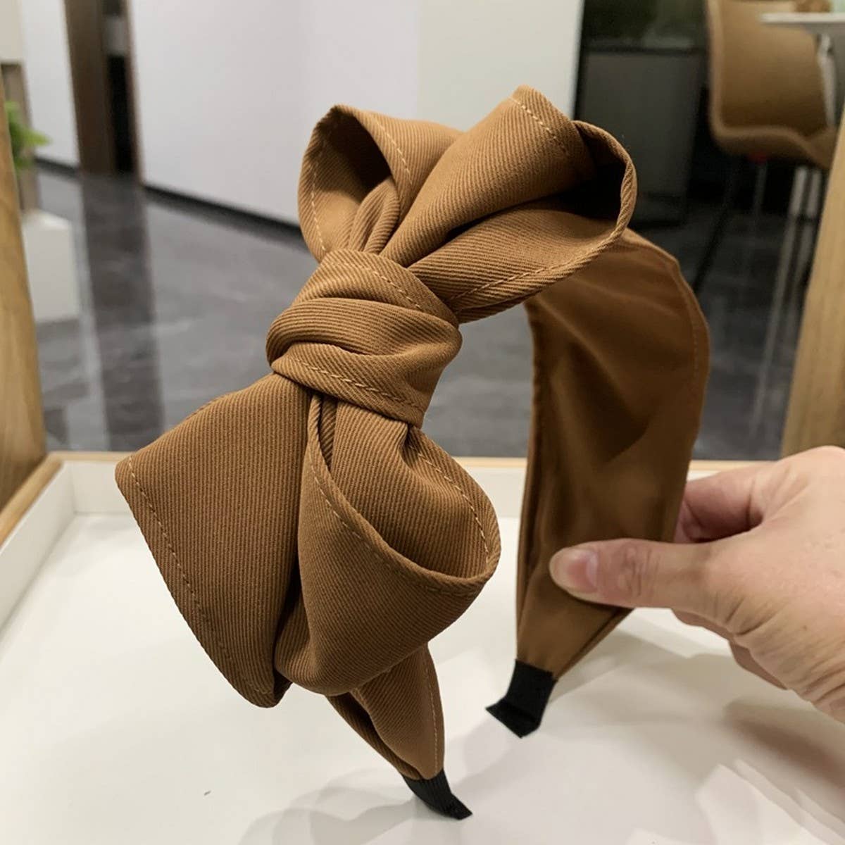 BLACK MULTI-LAYERED BOW HEADBAND_CWAHA2551