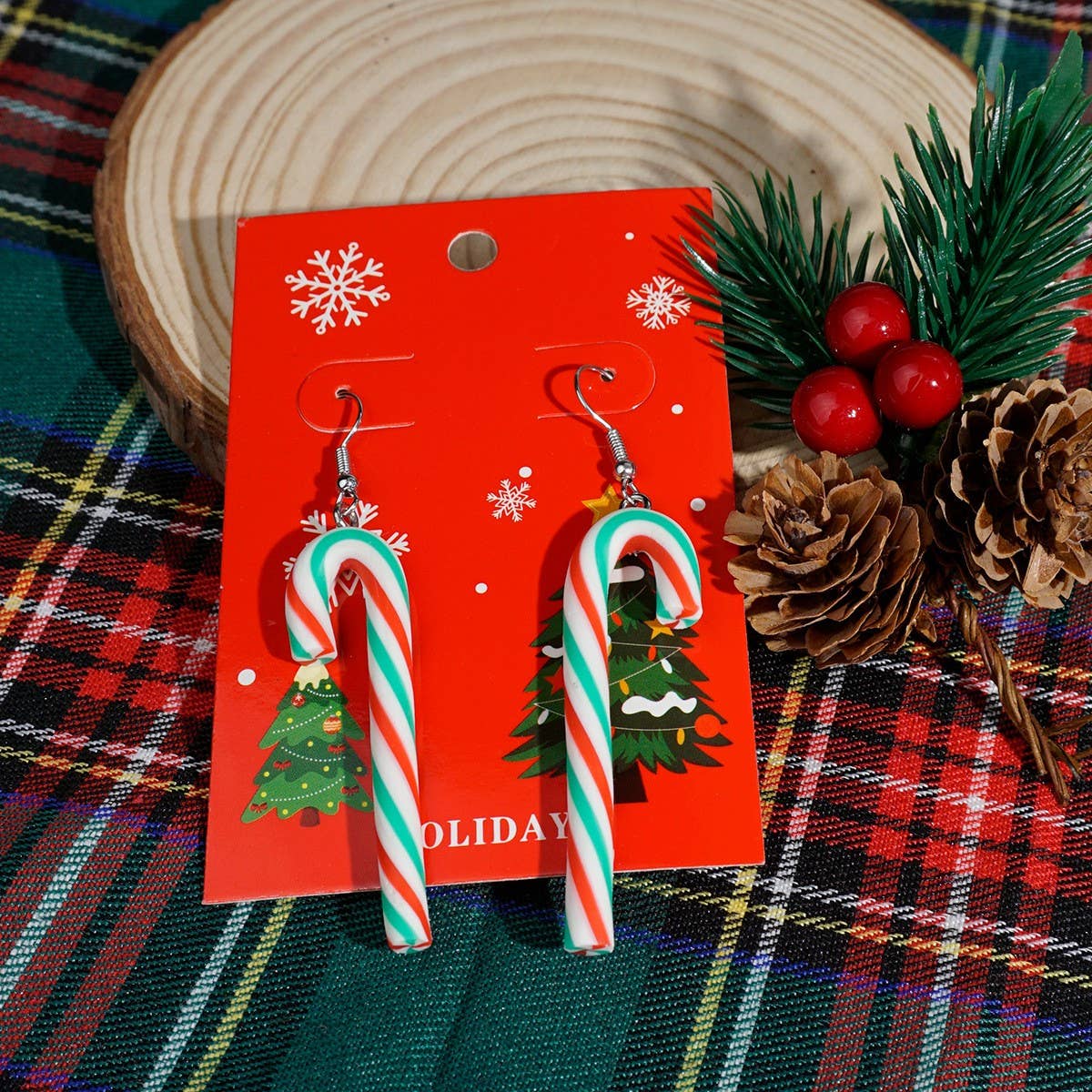 NEW CHRISTMAS CARTOON DIAMOND PENDANT EARRINGS