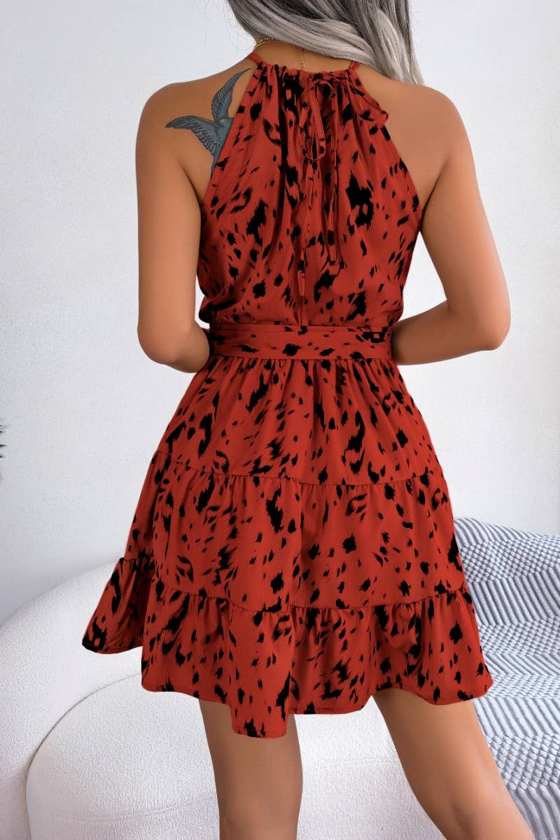 CWDSD4631_LEOPARD-PRINT PEPLUM DRESS WITH NECK NECK