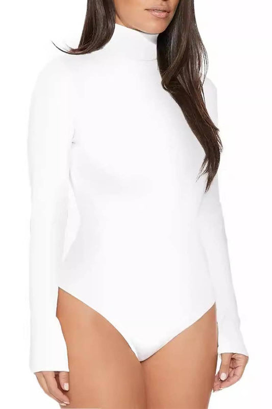 CWSJS1544_TEMPERAMENT HIGH COLLAR JUMPSUIT