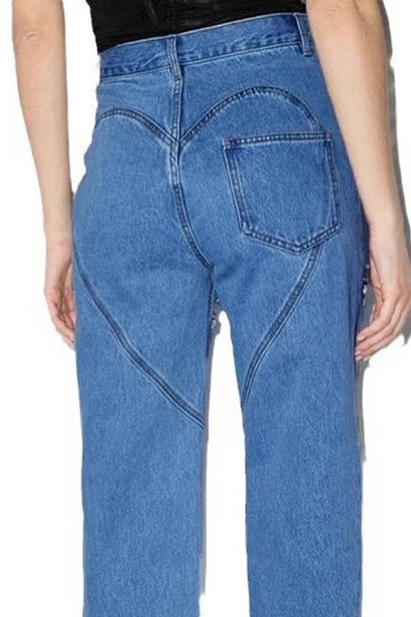 CWJP0590_HIGH WAIST LOOSE FIT STRAIGHT LEG JEANS