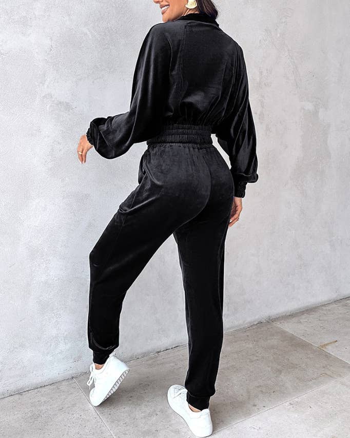 CANARY SHORT JACKET LONG SLEEVE TROUSERS SUIT