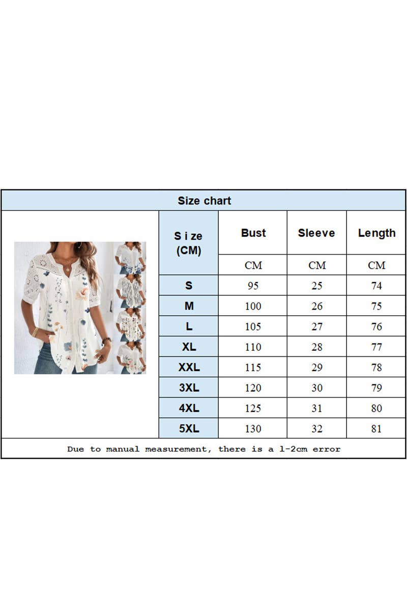 CWTBLS2249_NEW FASHION BUTTON LAPEL SHORT SLEEVE SHIRT
