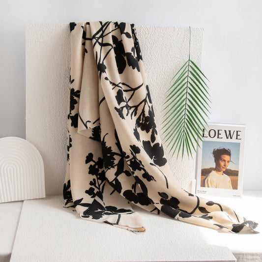 2024 NEW SHORT BEARD PRINTED TASSEL SCARF_CWASC0921