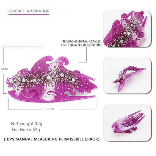 RHINESTONE DUCKBILL CLIP COMB HAIRPIN HAIRPIN