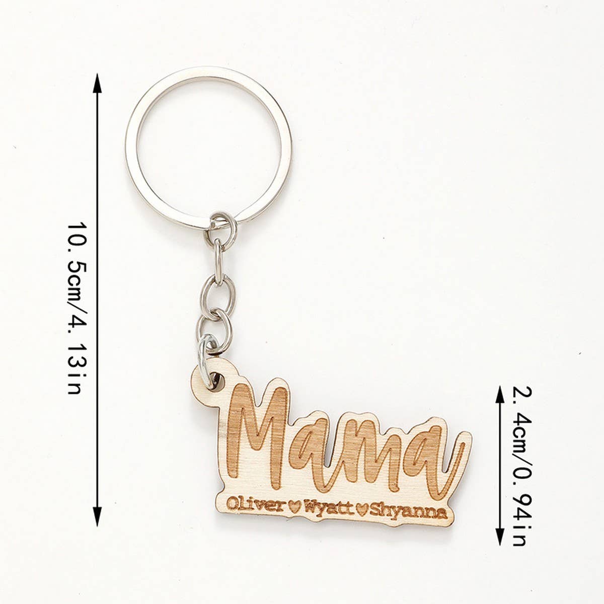 LASER ENGRAVED WOODEN KEYCHAIN