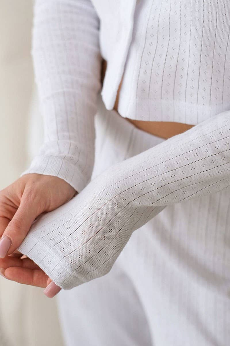 CWSPJ0182_LONG-SLEEVED TROUSERS PAJAMAS HOME WEAR SET