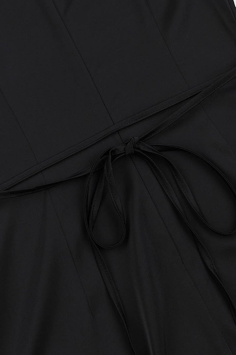 CWDSD7671_SATIN TIE WAIST LONG SLEEVE MINI DRESS