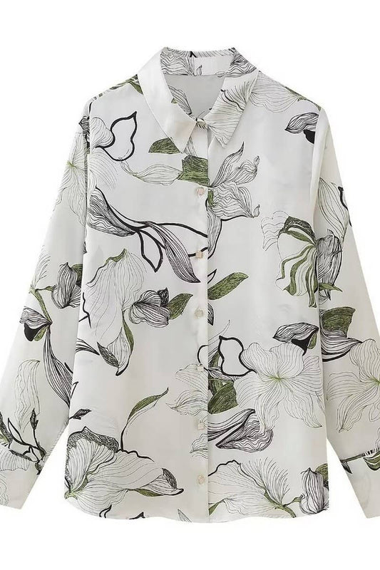 CWTSTL2748_NEW PRINTED SATIN LAPEL SHIRT FOR WOMEN