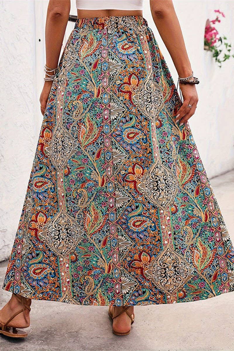 CWBLS0438_SPRING AND SUMMER PERSONALITY SLIT A-LINE SKIRT