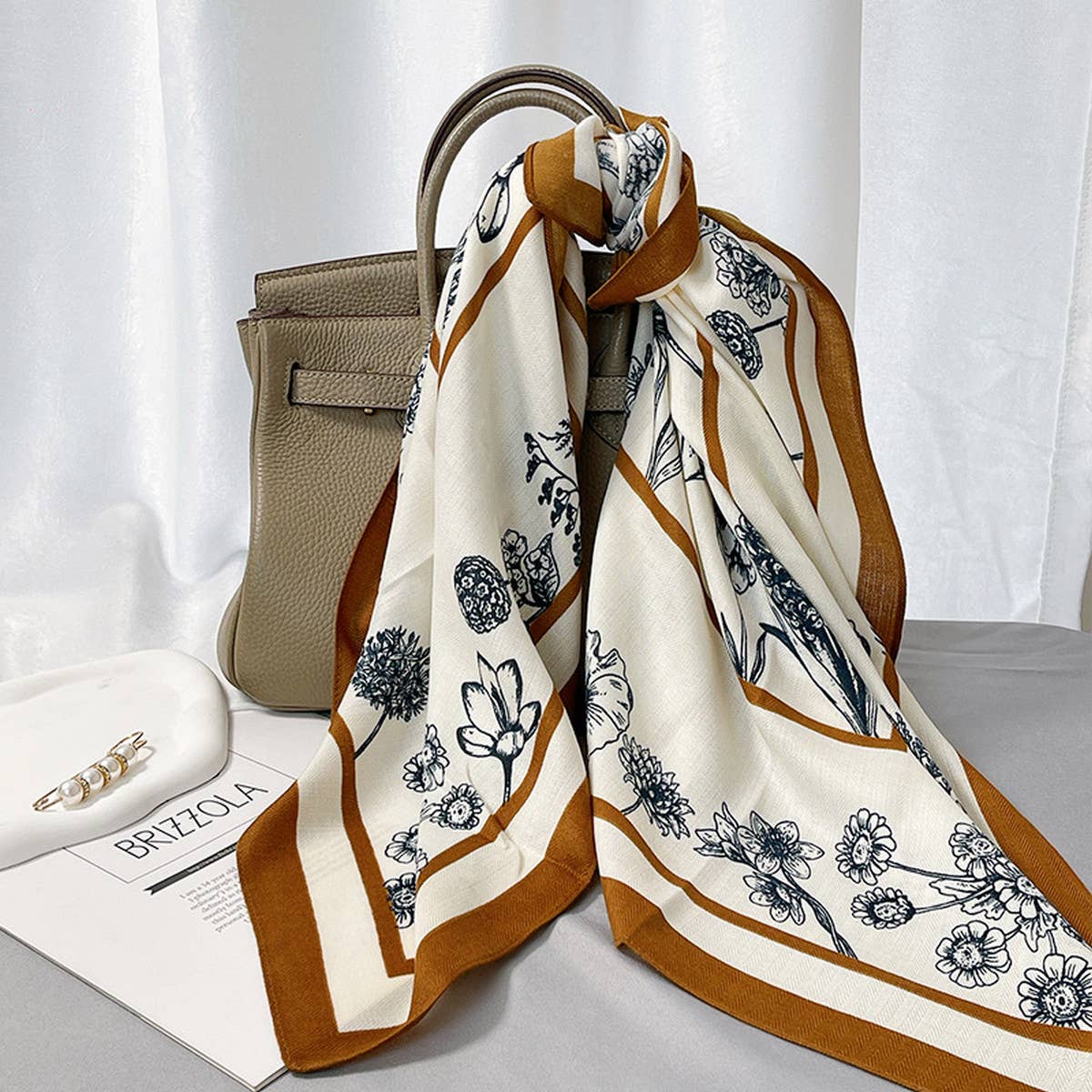 Floral Square Scarf ? Elegant Wrap