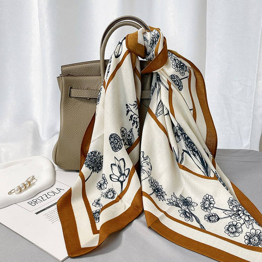 Floral Square Scarf ? Elegant Wrap