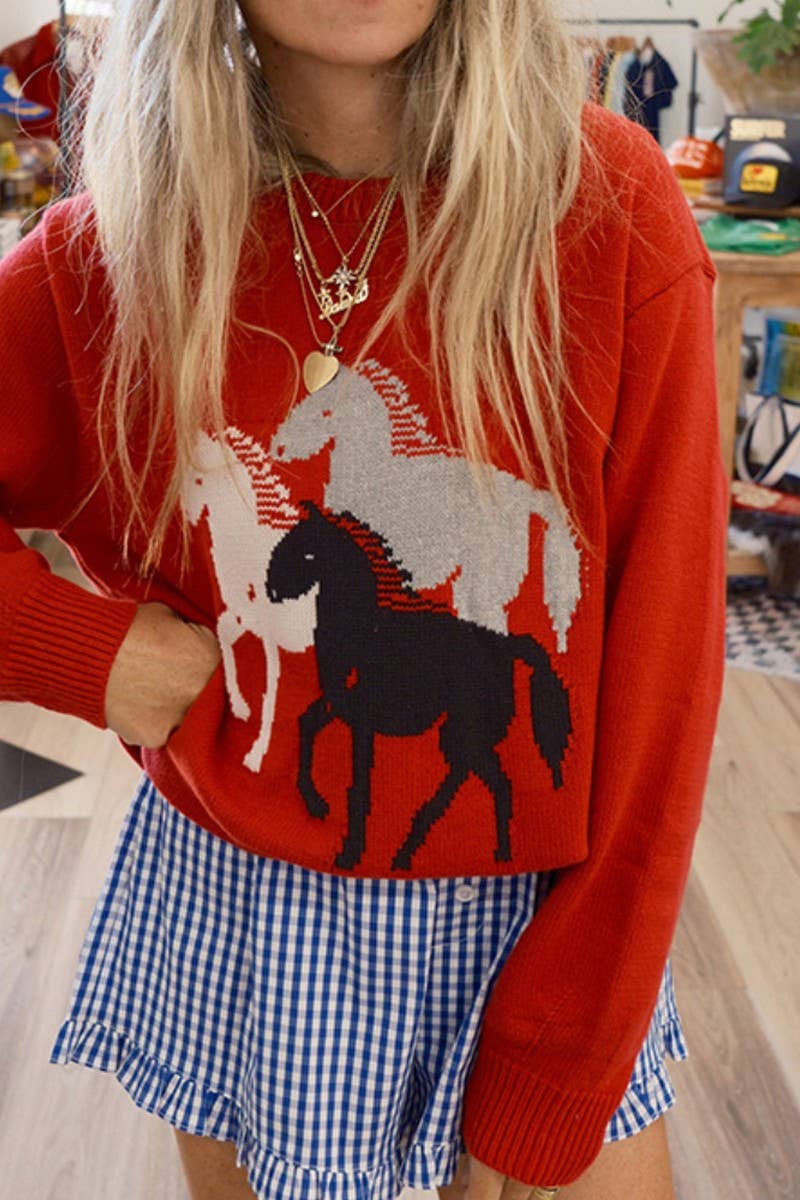 CWOSWL07757_2025 ANIMAL JACQUARD LOOSE PULLOVER SWEATER