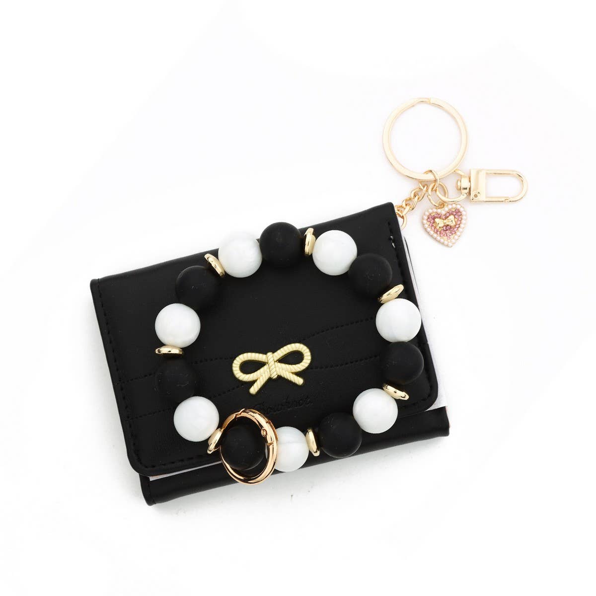 Women¡¯s Bow Heart Short Trifold Wallet Korean_CUAB00443