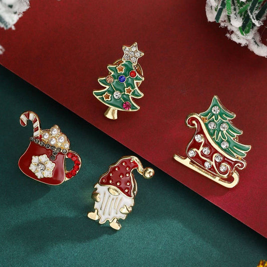 FASHION ALLOY DIAMOND CHRISTMAS THEME BROOCH_CWMM2614